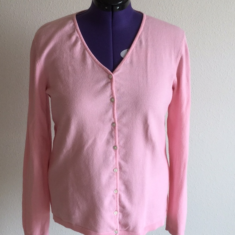Pink Devon jones cardigan.